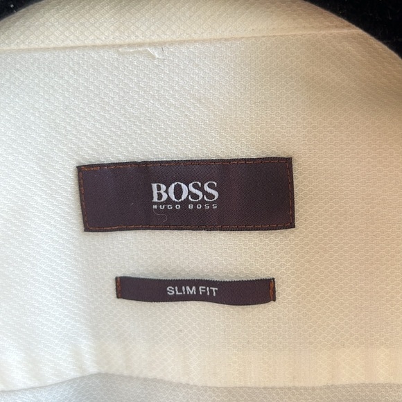 Hugo Boss Cream Slim Fit formal dress Shirt Us 15.5‎ R - Picture 7 of 17